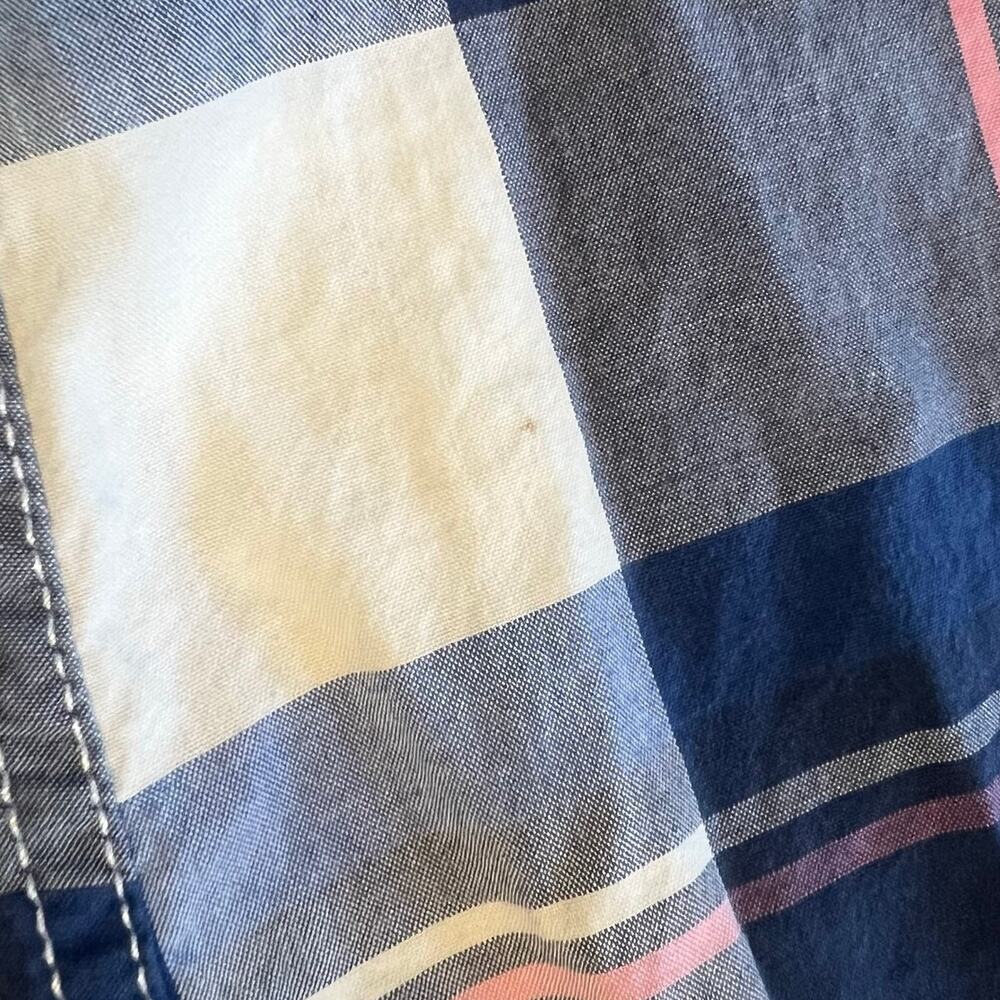 Y2K Hollister Surfer Cut Blue Pink Plaid Button Down Shirt | Men’s M - Picture 6 of 6